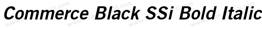 Commerce Black SSi Bold Italic字体转换